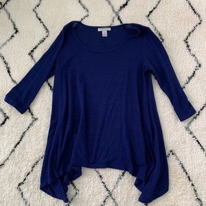 Royal blue maternity sweater top